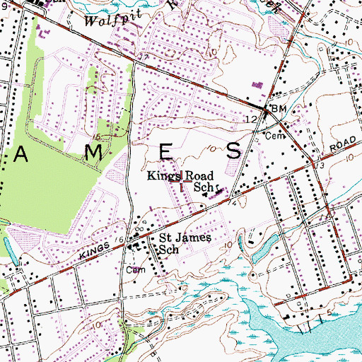 Topographic Map of Landsdowne, SC