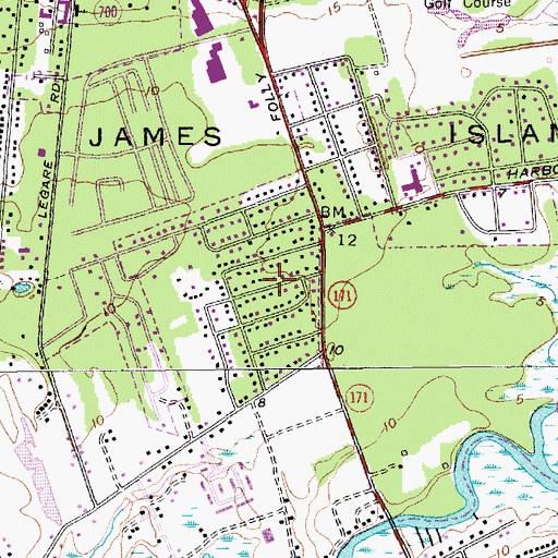 Topographic Map of Laurel Park, SC