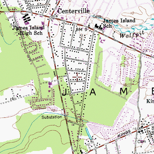 Topographic Map of Lee Jackson Estates, SC