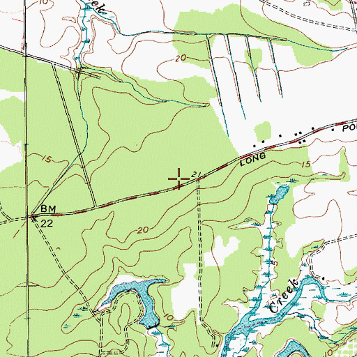 Topographic Map of Long Point School (historical), SC