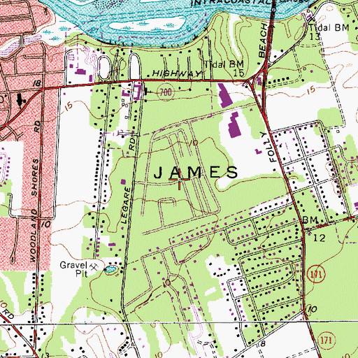 Topographic Map of Marlborough, SC