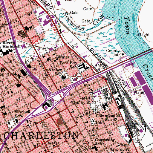 Topographic Map of Martins Park, SC
