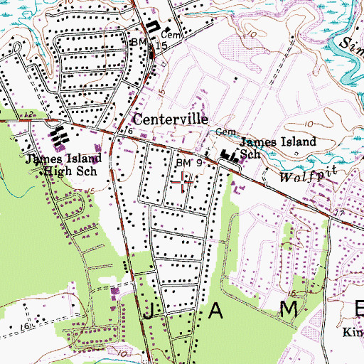Topographic Map of McCalls Corner, SC