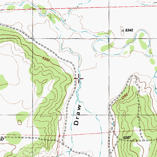Topographic Map of Benzes Draw, AZ