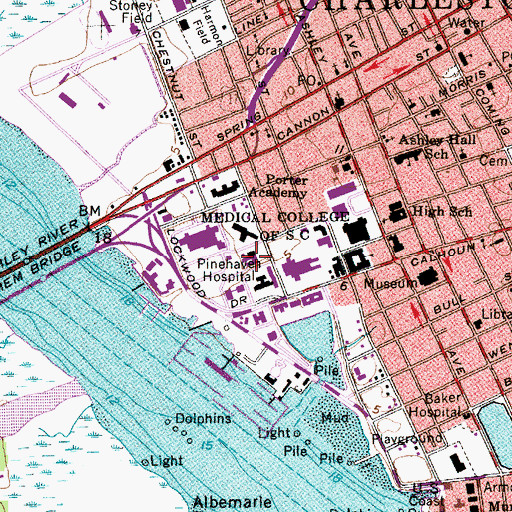 Topographic Map of McClennan Banks Memorial Hospital, SC