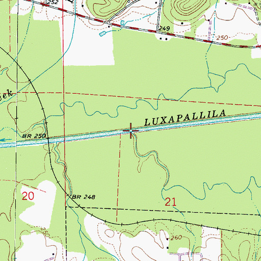 Topographic Map of Propst Creek, AL