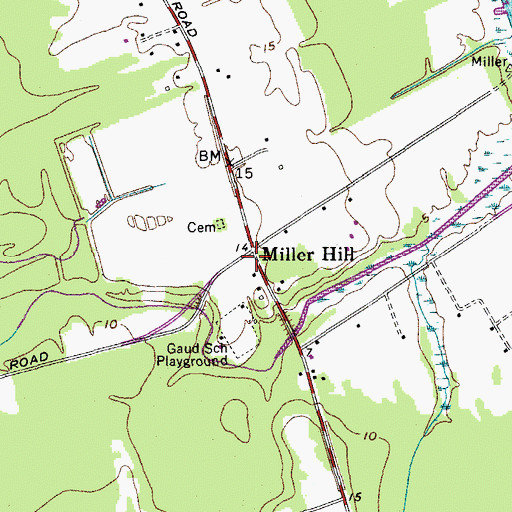 Topographic Map of Miller Hill School (historical), SC