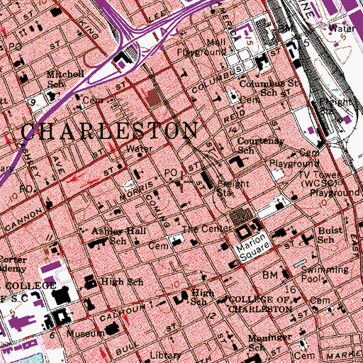 Topographic Map of Morris Brown African Methodist Episcopal Church, SC