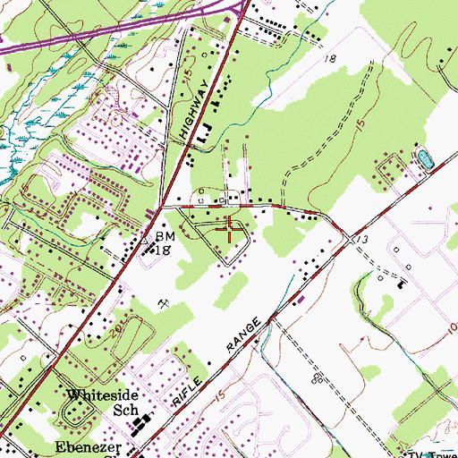 Topographic Map of Moss Park, SC