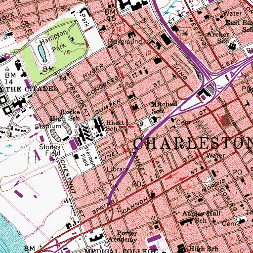 Topographic Map of Mount Herman Reformed Methodist Union Episcopal Church, SC