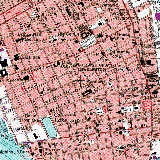 Topographic Map of Mount Zion African Methodist Episcopal Church, SC