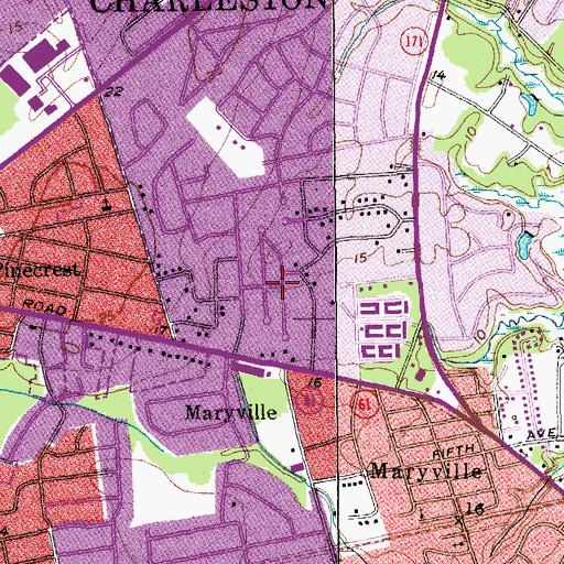 Topographic Map of Murry Hill, SC