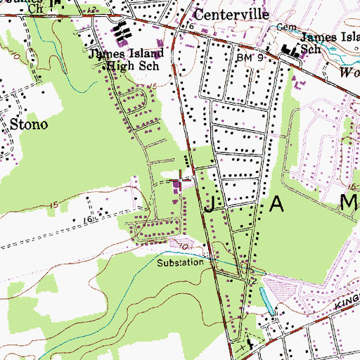 Topographic Map of Nativity School, SC