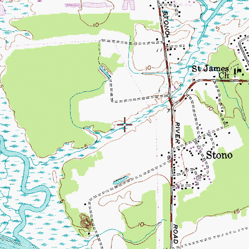 Topographic Map of Newtown Cut, SC