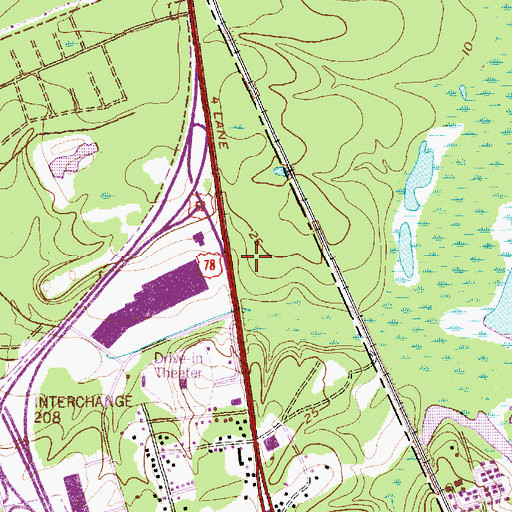 Topographic Map of Northrivers Market Shopping Center, SC