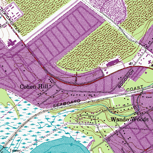 Topographic Map of Oak Ridge, SC