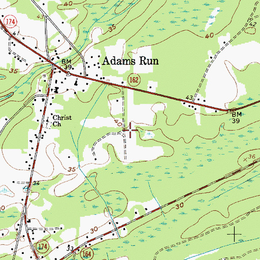 Topographic Map of Oakville School (historical), SC