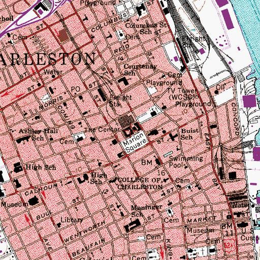 Topographic Map of Old Citadel, SC