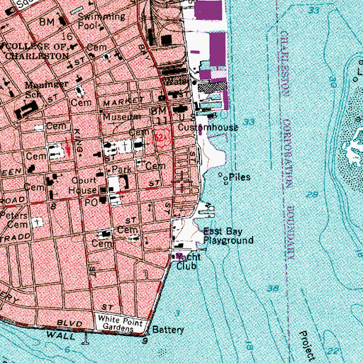 Topographic Map of Exchange and Provost Building, SC