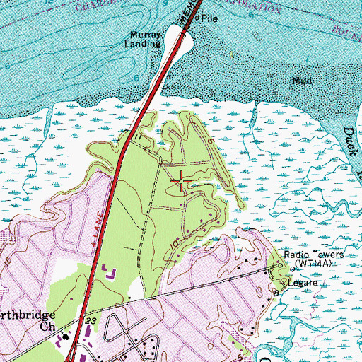 Topographic Map of Parkshire, SC