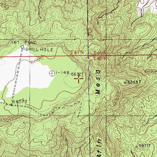 Topographic Map of Toh Atin Mesa, AZ