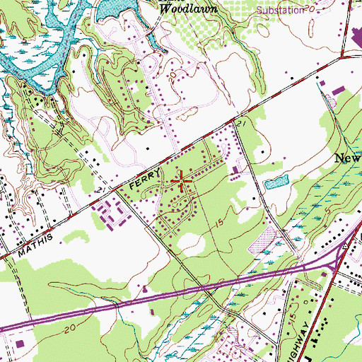 Topographic Map of Parish Place, SC
