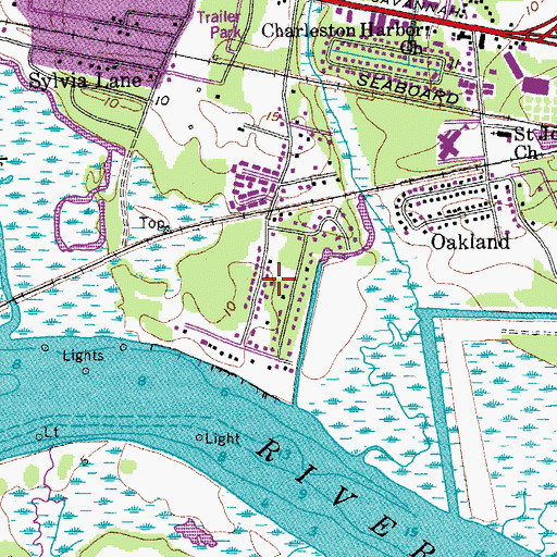 Topographic Map of Parkdale, SC