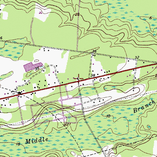Topographic Map of Pentecostal Church, SC
