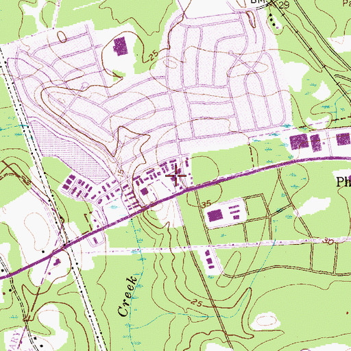 Topographic Map of Pepperhill Square Shopping Center, SC