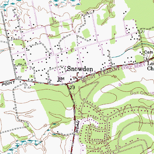 Topographic Map of Phillips Chapel (historical), SC