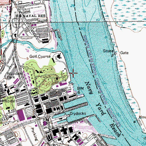 Topographic Map of Pier B, SC