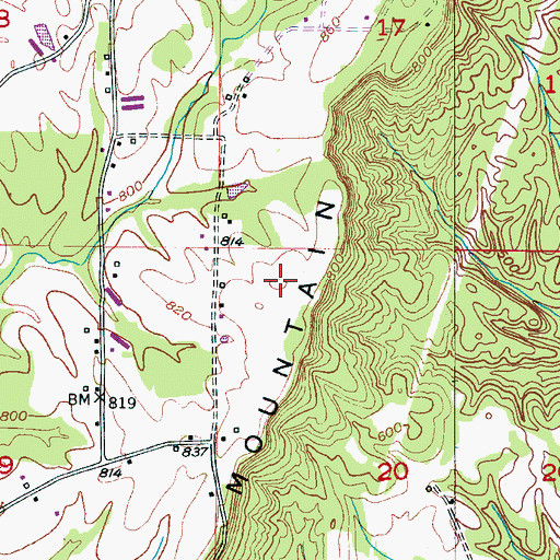 Topographic Map of Prospect Mountain, AL
