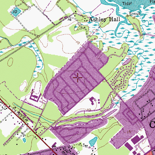 Topographic Map of Plantation Estates, SC