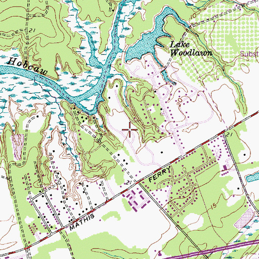 Topographic Map of Point Pleasant, SC