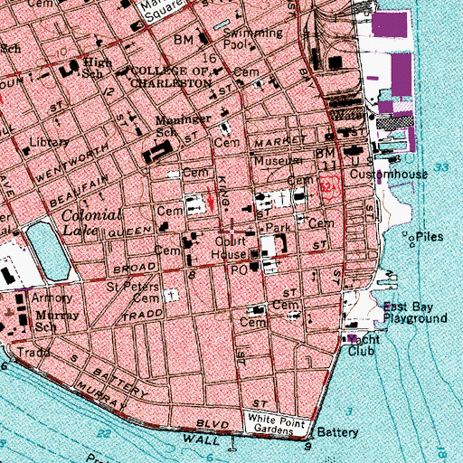 Topographic Map of Quaker Churchyard, SC