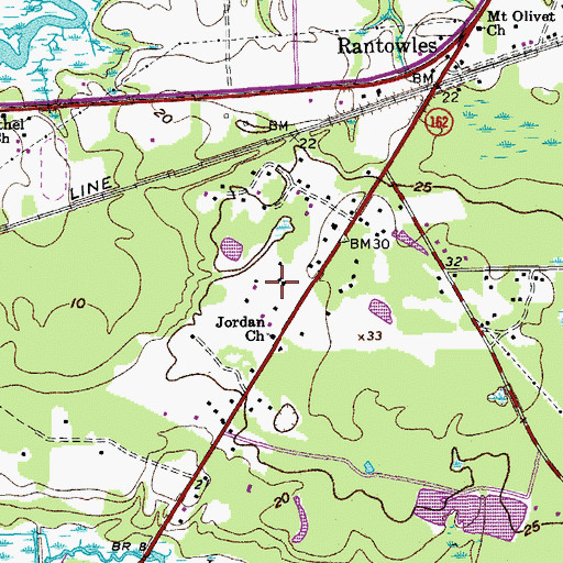 Topographic Map of Rantowles School (historical), SC