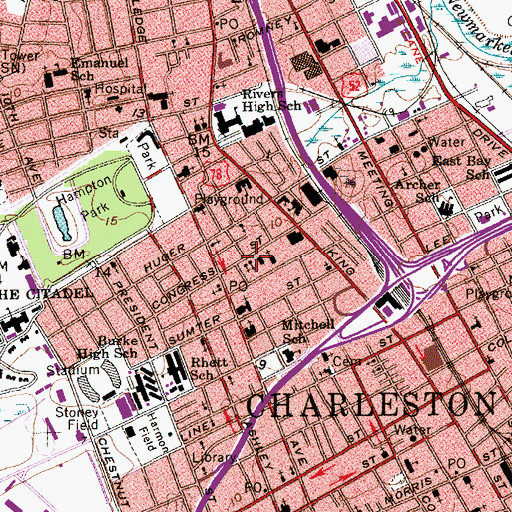 Topographic Map of Refuge Church of Christ, SC