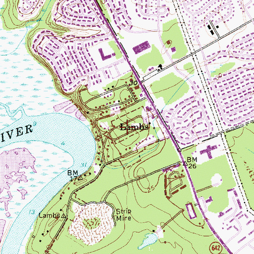 Topographic Map of Riverbend, SC
