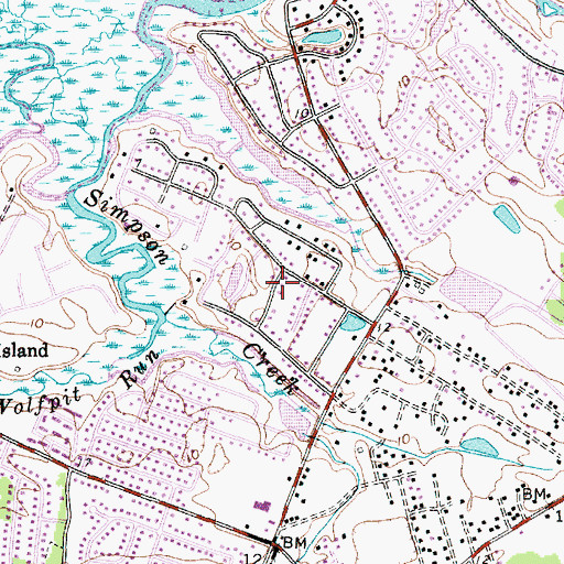Topographic Map of Riverview, SC