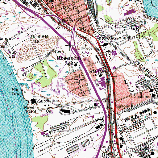 Topographic Map of Rosemont, SC