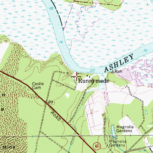 Topographic Map of Runnymede Plantation, SC