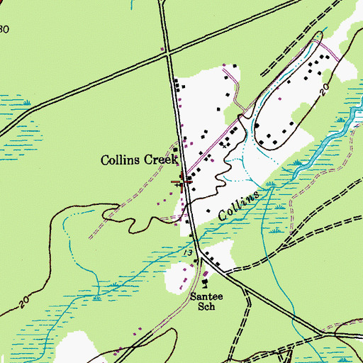 Topographic Map of Saint James Church, SC