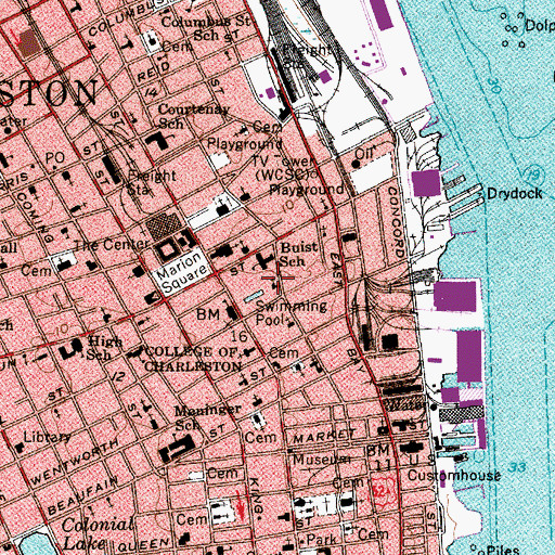 Topographic Map of Saint Josephs Roman Catholic Church, SC