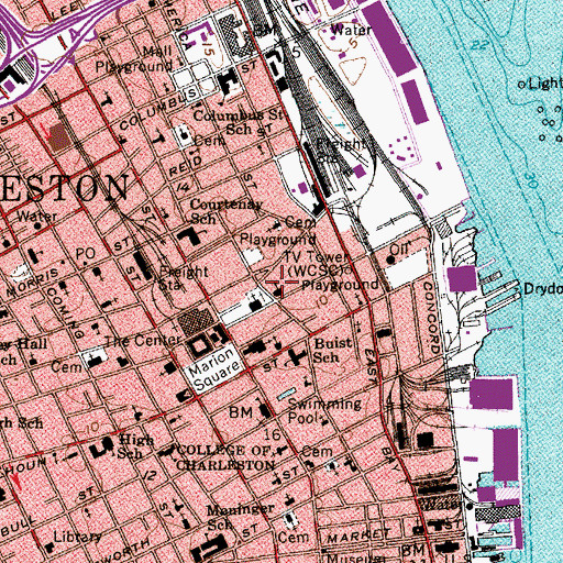 Topographic Map of Saint Lukes Episcopal Church (historical), SC
