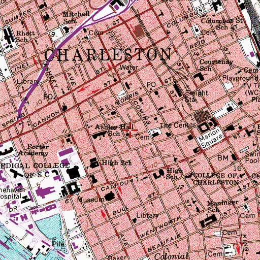 Topographic Map of Saint Marks Episcopal Church, SC