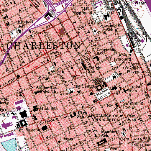 Topographic Map of Saint Patricks Catholic Church, SC