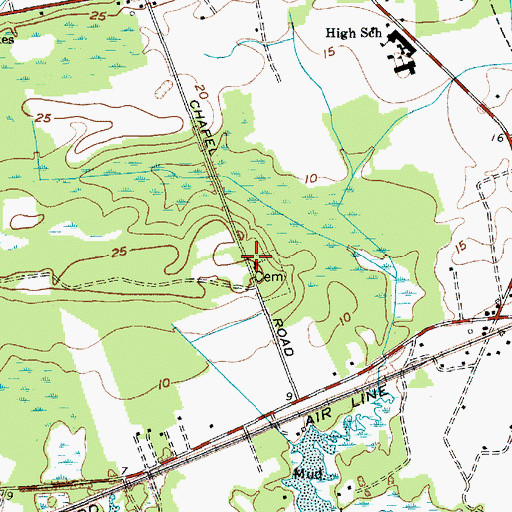 Topographic Map of Saint Paul Episcopal Church, SC