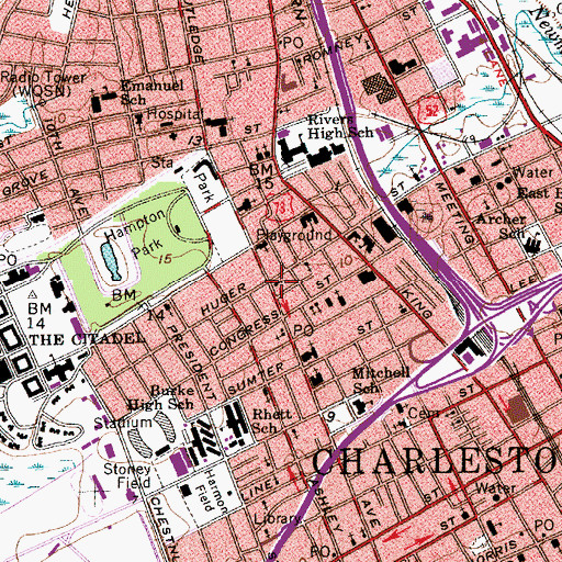 Topographic Map of Saint Pauls Baptist Church, SC