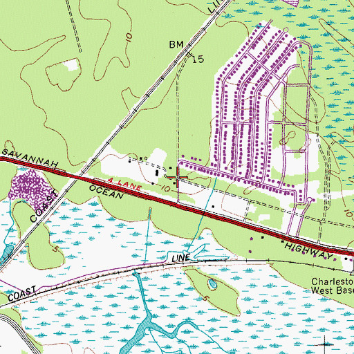 Topographic Map of Saint Peters Church (historical), SC