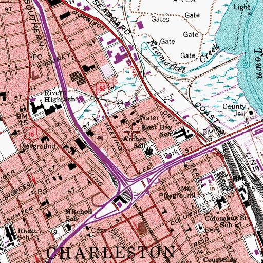 Topographic Map of Saint Phillip African Methodist Episcopal Church, SC